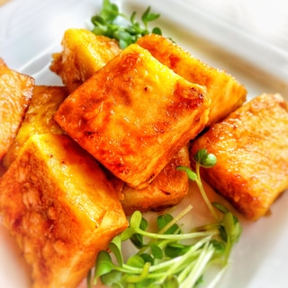 高野豆腐のオイスターマヨ照り焼き♬